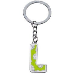 تصویر جاکلیدی الفبا ترویکا طرح L Troika Alphabet KeyChain L