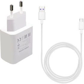 تصویر کابل و شارژر سوپر فست 22.5 وات آنر Huawei honor x7 