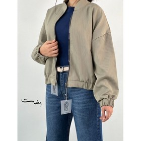 تصویر جکت بامبر میله ای 