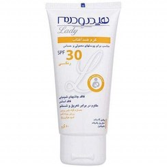 تصویر کرم ضد آفتاب رنگی هیدرودرم مدل Normal & Sensitive skins SPF30 وزن 50 گرم - رنگ طبیعی 