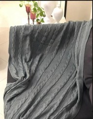 تصویر شال مبل بافت با نخ آکریلیک سایز 190*140 