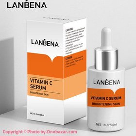 تصویر سرم روشن کننده پوست ویتامین C برند لانبنا LANBENA 