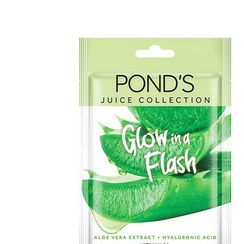 تصویر ماسک صورت آلوئه ورا پوندز PONDS ورقه ای Glow in Flash 