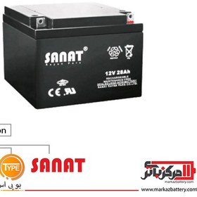تصویر باتری یو پی اس 12 ولت 28 آمپر صنعت ا Sannat HRA12-28 VRLA Battery Sannat HRA12-28 VRLA Battery
