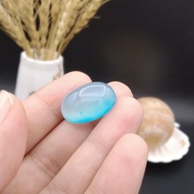 تصویر نگین عقیق آبی اصل معدنی کد 8621 