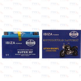 تصویر باطری 12V9 کوتاه IBIZA 