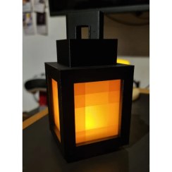 تصویر چراغ رومیزی مدل فانوس ماینکرفت 