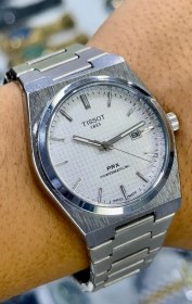 تصویر ساعت مچی تیسوت بند نقره ای | Tissot silver strap watch 