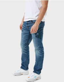 تصویر شلوار جین راسته با رنگ شست‌وشوی متوسط برند american eagle Mid Wash Straight Jeans