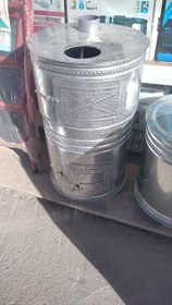 تصویر بخاری هیزمی گرد دو طبقه 