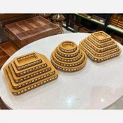 تصویر سینی پذیرایی ۵ تیکه مهره دار 