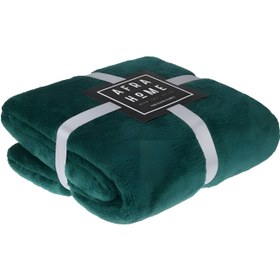 تصویر پتو یک نفره افرا مدل وینکا سایز ۲۲۰*۱۶۰ - سبز تیره / معمولی Afra Single Blanket Vinca Model Size 220×160