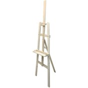 تصویر سه پایه نقاشی چوبی تاشو با قابلیت تنظیم ارتفاع 