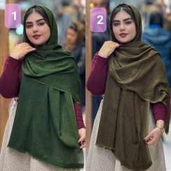 تصویر شال مخمل کبریتی لمه دار طرح ستاره 