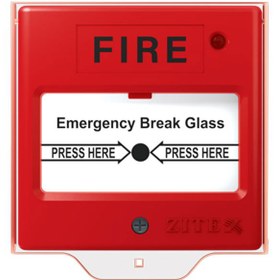تصویر شستی اعلام حریق ZITEX مدل ZI-CP86 Fire alarm ZITEX model ZI-CP86