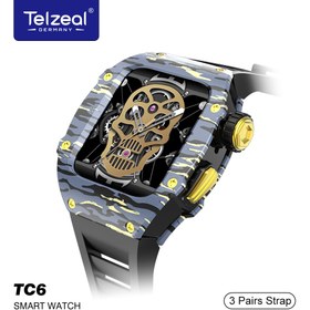 تصویر ساعت هوشمند Telzeal مدل TC6 RICHARD به همراه 3 بند|TELZEAL Smart Watch TC6 RICHARD 