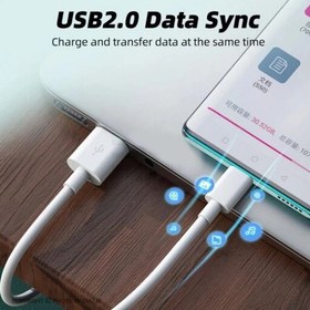 تصویر کابل تبدیل USB به USB-C مدل SR 7A طول 1 متر 