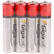 تصویر باتری نیم قلمی گیگاسل مدل Ultra Heavy Duty بسته 4 عددی Gigacell Ultra Heavy Duty AAA Battery Pack of 4