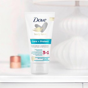 تصویر کرم دست 3 در 1 آنتی باکتریال داو Dove® Body Love Care + Protect 3 in 1 Hand Cream, 75ml