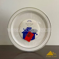 تصویر بشقاب الماس سفید بزرگ پیکنیک بسته 6 عددی Picnic Large White Diamond Plate 6 pcs