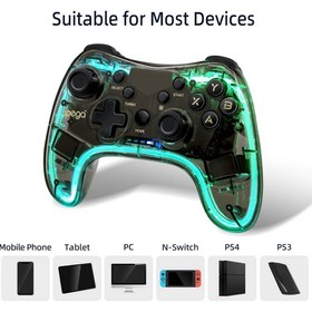 تصویر دسته بازی ای پگا بلوتوثی مدل IPega PG-9228 IPEGA 9228 RGB GAMEPAD WITH SMARTPHONE HOLDER ANDROID/IOS/PS4/SWITCH