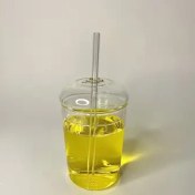 تصویر لیوان اسموتی درب پیرکس نی دار 