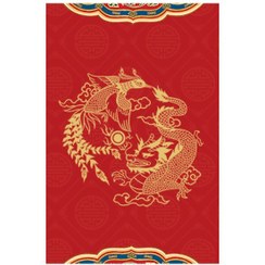 تصویر تابلو فنگ شویی جذب عشق مدل اژدها و ققنوس 