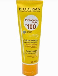 تصویر کرم ضد آفتاب رنگی بایودرماspf100 مدل photoderma fluid max مناسب پوست های حساس حجم 40 میل 