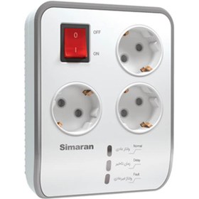 تصویر محافظ برق 3 راهی ارت دار 10 آمپر سیماران SM325-EL-N Simaran Power protection SM325-EL-N