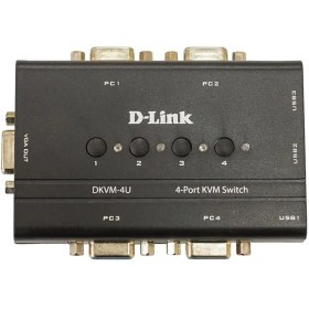 تصویر سوئیچ KVM با 4 پورت دی لینک مدل DKVM-4U D-LINK DKVM‎-4U 4-Port KVM USB Switch