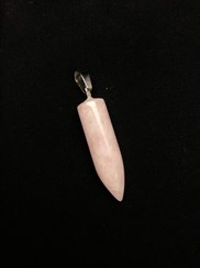 تصویر مدال رزکوارتز صورتی تراش تیر تفنگ Rose quartz