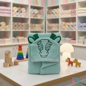 تصویر حوله کودک طرح زرافه 