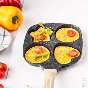 تصویر ماهیتابه گرانیتی ۴ تکه طرح دار 