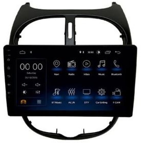 تصویر مانیتور 11 اینچ پژو 206 مدل T3L P150-100 PG-206 Fabric player Peugeot 206 Car monitor