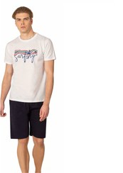 تصویر ست پیژامه مردانه فاق نرمال آستین کوتاه لایسنس دار- تحت لیسانس | پیر کاردین Pierre Cardin PCC6073 