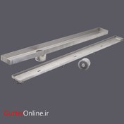 تصویر کفشور خطی تمام استیل ۹۰ سانتی خروجی از کنار سرامیک خور 