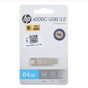 تصویر HP X206C USB3.2 Type-C Flash Memory - 64GB (گارانتی حافظه طلایی ایستا) 