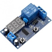 تصویر ماژول تایمر ۱۲ ولت قابل تنظیم با رله و نمایشگر 