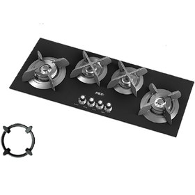 تصویر اجاق گاز شیشه ای میکس پلاس مدل CG-1402 مشکی Mixplus CG-1402 Glass Gas Stove Black