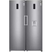 تصویر یخچال فریزر دوقلو ال جی مدل GC411-414 ظرفیت ۴۰ فوت رنگ نقره ای 