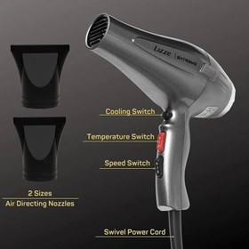 تصویر سشوار حرفه ای لیز مدل EXTREME الاصلی hair dryer lizze extreme