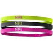 تصویر خرید اینترنتی هد بند و مچ بند مردانه سبز نایک N.100.4529.709.OS Elastıc Headbands 2.0 3 Pk Volt/black/hyper Pınk Osfm Saç Bandı N.100.4529.709.os