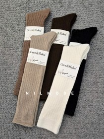 تصویر جوراب لاما زیر زانو پشمی کبریتی وارداتی برند COCO&HANA COCO&HANA woolen socks