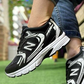 تصویر کتونی نیوبالانس زنانه دخترانه کفش ونس اسپورت اسپرت سفید مشکی new balance newbalance لژدار لژ دار نرم شیک طبی سبک راحت 