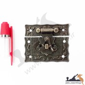 تصویر چفت کلون دار مستطیلی زرد قلم 40 در 50 میلیمتری با کد f341 