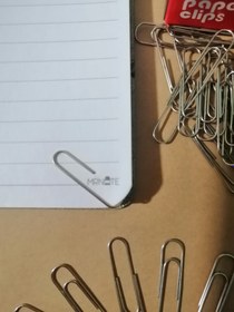 تصویر گیره کاغذ100عددی مدل ساده فلزی (جلوگیری ازخم شدن گوشه پایین صفحات کاغذ) Paper clips