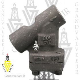 تصویر شیر صافی "3/4 اینچ کلاس 800 فولاد فورج رزوه ای SRRAINER VALVE 3/4" #800 WCB A105 NPT