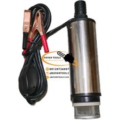 تصویر پمپ گازوییل کش ۱۲ ولت داخل باکی 