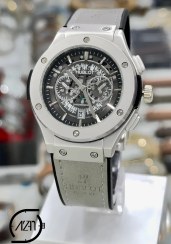 تصویر ساعت مچی هابلوت بند طوسی | Hublot Gray strap 