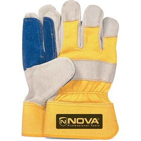 تصویر دستکش چرمی کف دوبل نووا مدل NTG-9001 Nova NTG-9001 Leather Gloves